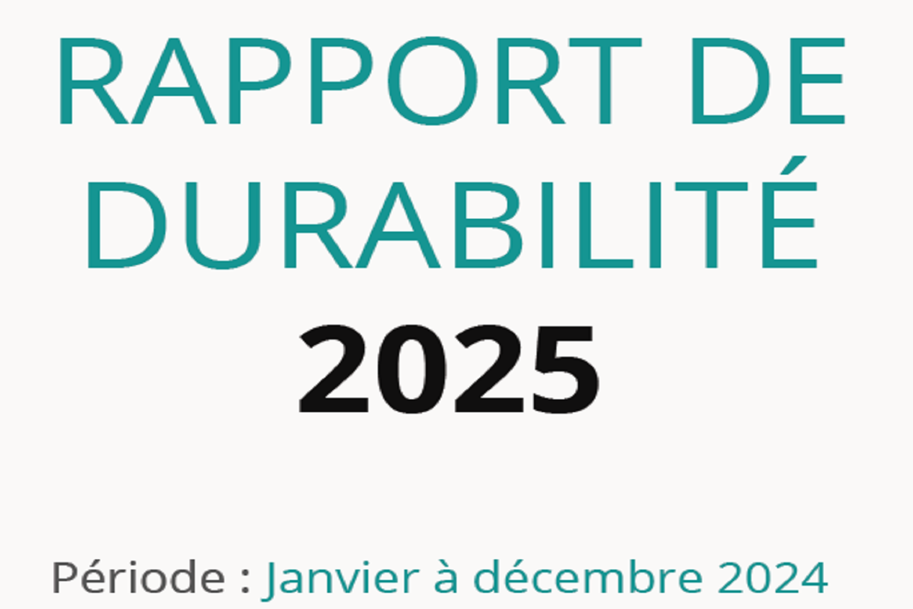 2025 Rapport de durabilité Acualité